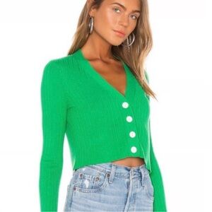 Lovers + Friends Vibrant Green Cardigan